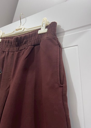 Baskılı Bağcıklı Kahverengi Kadın Eşofman - Görsel 4