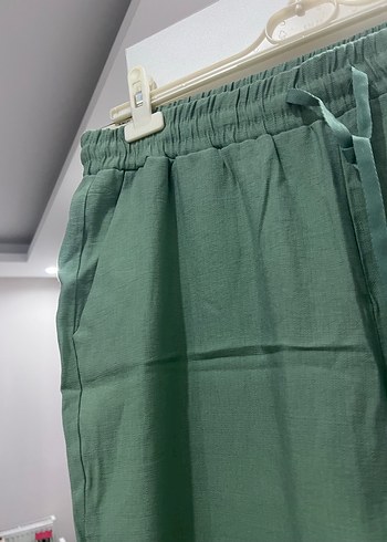 Bohem Desenli Kısa Kollu Kadın Bluz ve pantolon takım - Görsel 3