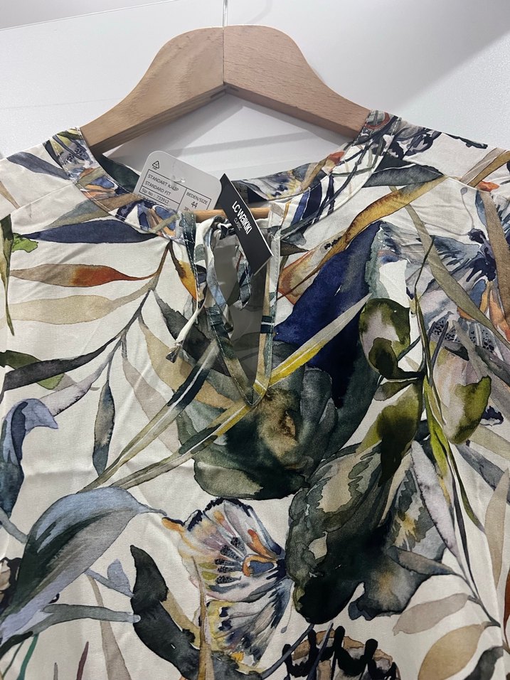 Bohem Desenli Kısa Kollu Kadın Bluz ve pantolon takım - Görsel 2