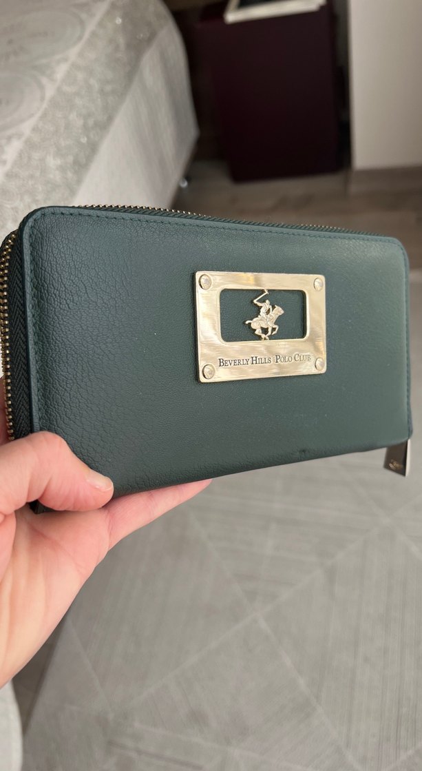 Beverly Hills Polo Club haki Deri Fermuarlı Cüzdan - Görsel 2