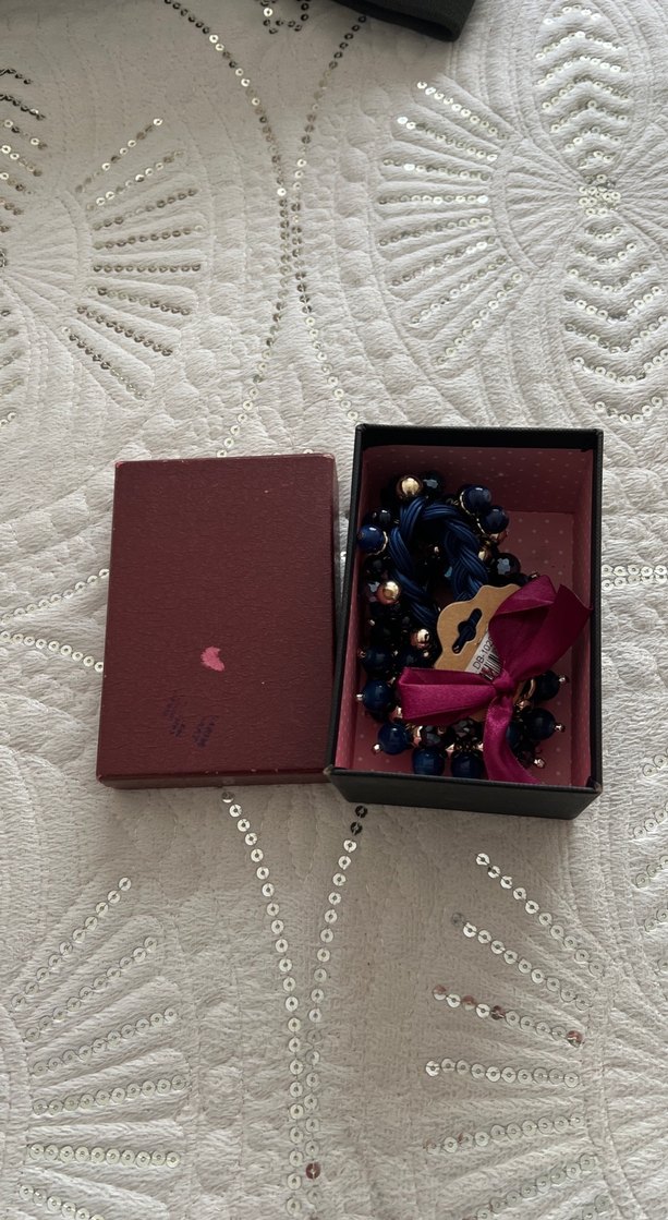 Mavi Boncuklu Kısa Bohem Kolye ve Bileklik Seti - Görsel 5