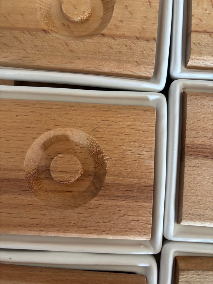 Ahşap Kapaklı Bej Saklama Kapları - Görsel 3