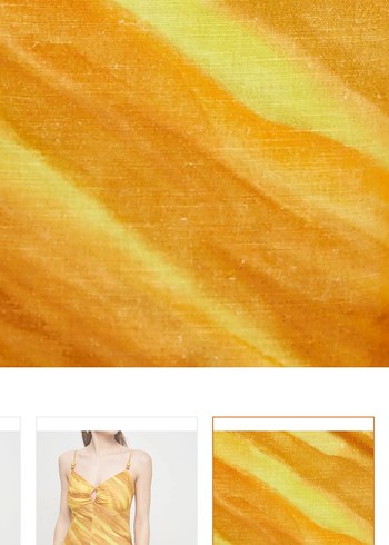 Sarı Drapeli Uzun Batik Elbise - Görsel 4