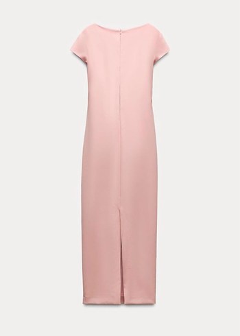 Zara Pembe Kemerli Uzun Kadın Elbise - Görsel 2