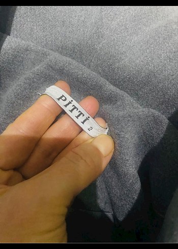 Düğmeli Uzun Gri Kadın Kaban - Görsel 2