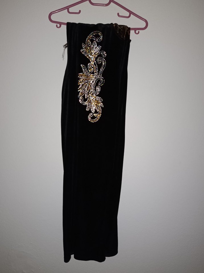 Kadın Siyah taşlı kadife eşofman takımı - Görsel 3