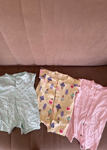 3 Ay Beden çeşitli Renk Düğmeli Pastel Renkli Bebek Kız Tulumları