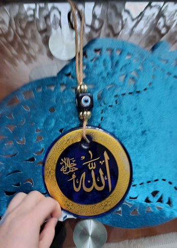 Püsküllü Mavi duvar süsü - Görsel 3