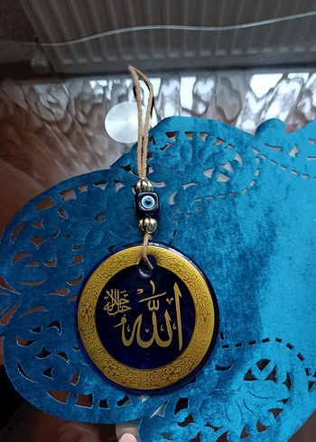 Püsküllü Mavi duvar süsü - Görsel 5