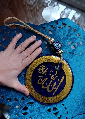 Püsküllü Mavi duvar süsü - Görsel 2