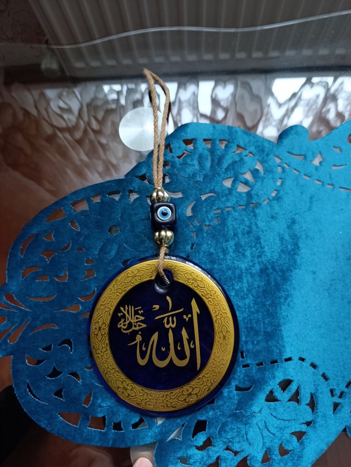 Püsküllü Mavi duvar süsü - Görsel 5