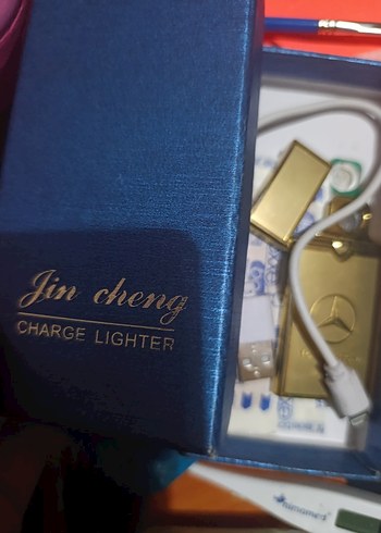 Altın Renk Şarjlı Çakmak Jin Cheng