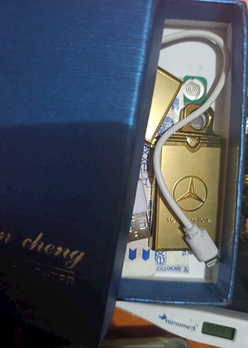 Altın Renk Şarjlı Çakmak Jin Cheng - Görsel 3