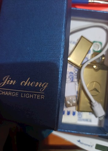 Altın Renk Şarjlı Çakmak Jin Cheng - Görsel 4