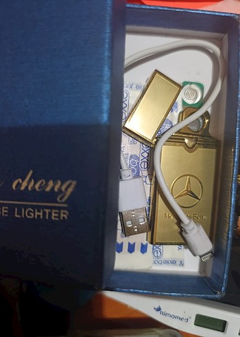 Altın Renk Şarjlı Çakmak Jin Cheng - Görsel 2