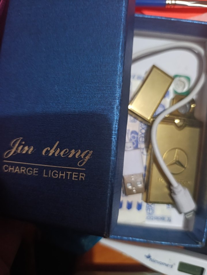 Altın Renk Şarjlı Çakmak Jin Cheng - Görsel 4