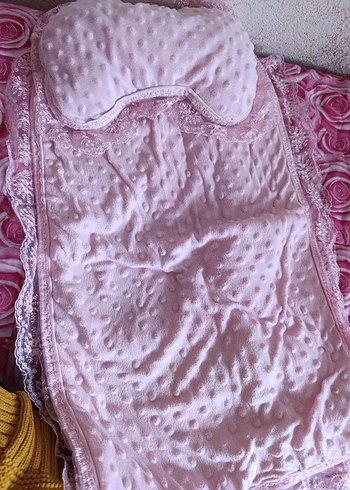 Nakışlı Pembe Bebek alt açma örtüsü - Görsel 2