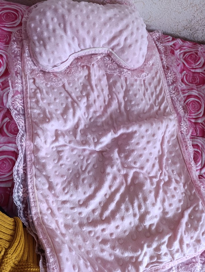 Nakışlı Pembe Bebek alt açma örtüsü - Görsel 2