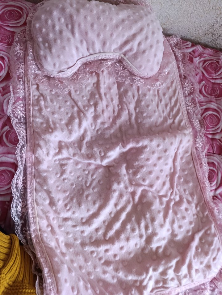 Nakışlı Pembe Bebek alt açma örtüsü - Görsel 3