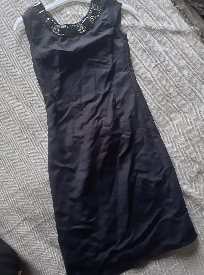 Siyah mini klasik elbise - Görsel 2