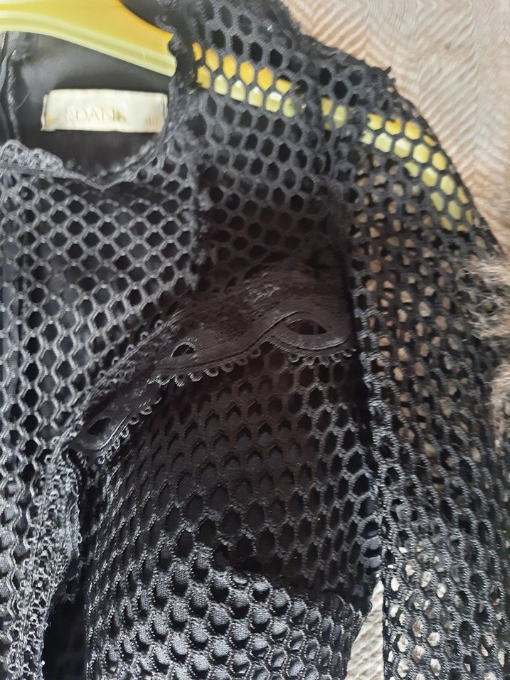 Siyah Fırfırlı Mini Tasarım Elbise - Görsel 4