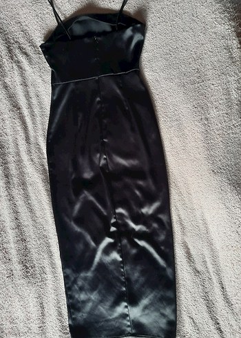 Zara Siyah Uzun İnce Askılı Straplez Elbise - Görsel 3
