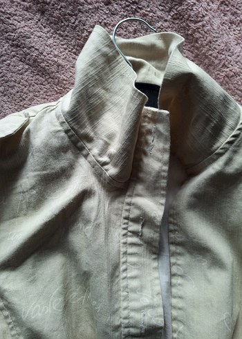 Bej Düğmeli Denim Ceket - Görsel 3