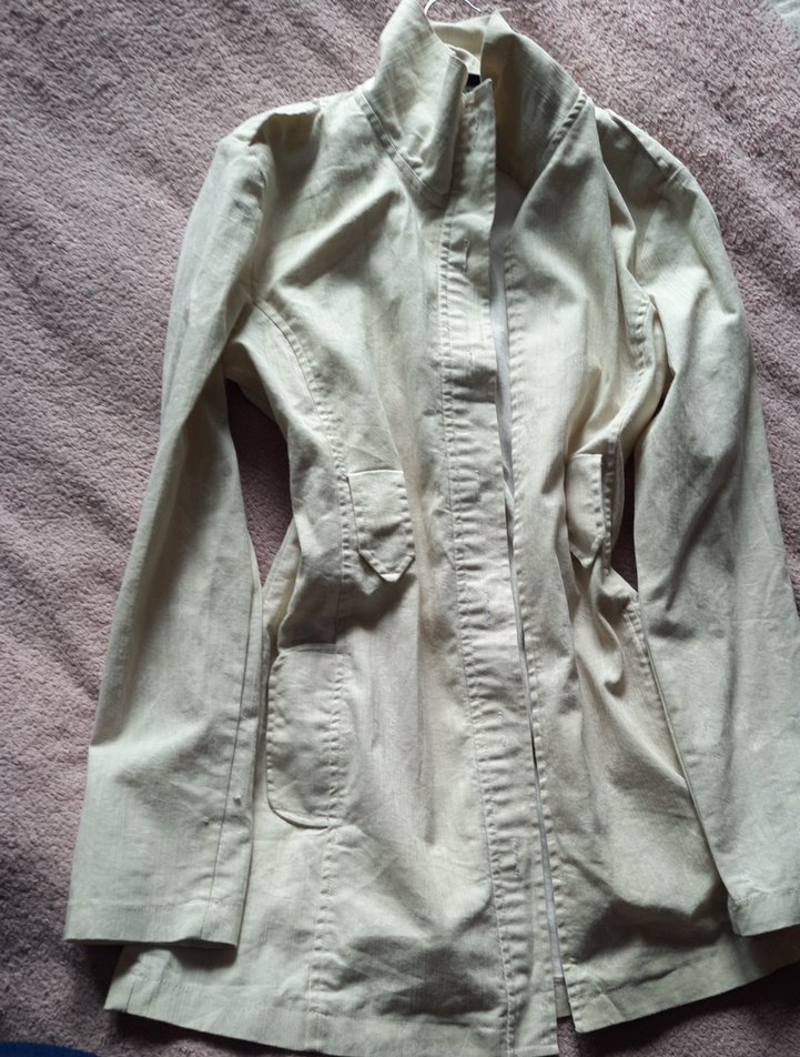 Bej Düğmeli Denim Ceket - Görsel 2