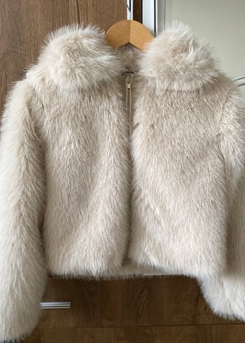 Krem rengi Kürk - Görsel 6