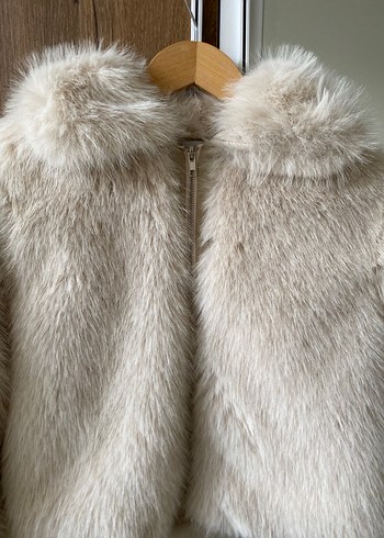 Krem rengi Kürk - Görsel 7