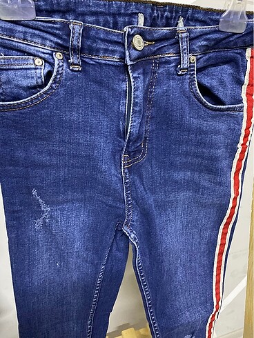 Zara Lacivert dar paça pantolon
