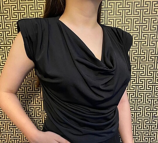 s Beden siyah Renk Siyah Degaje Bluz