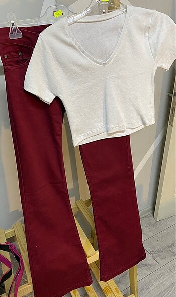 38 Beden bordo Renk Bordo pantolon