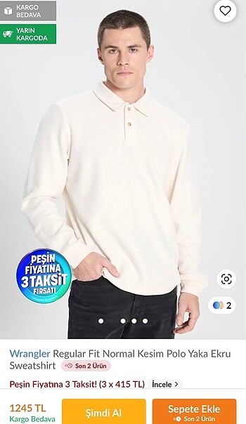 l Beden Wrangler Polo yaka SWİTSHİRT