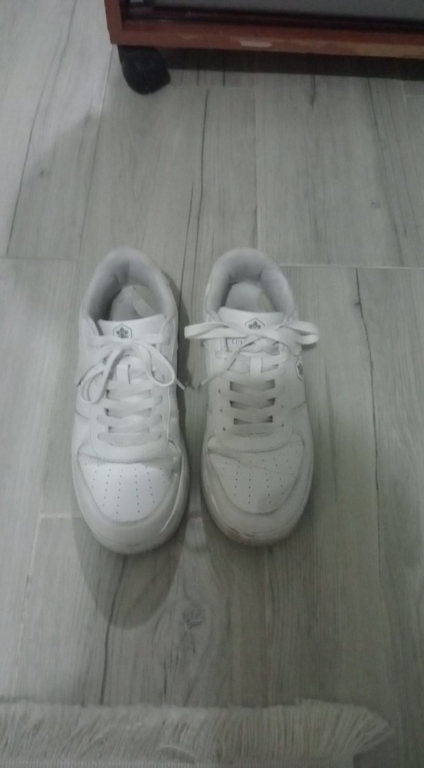 ErkekBeyaz Düz Sneaker - Görsel 4