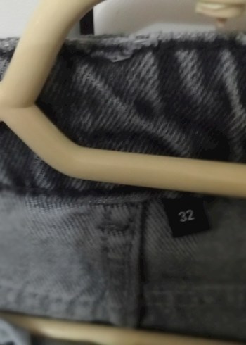 Gri Bol Kesim  Kot Pantolon - Görsel 4