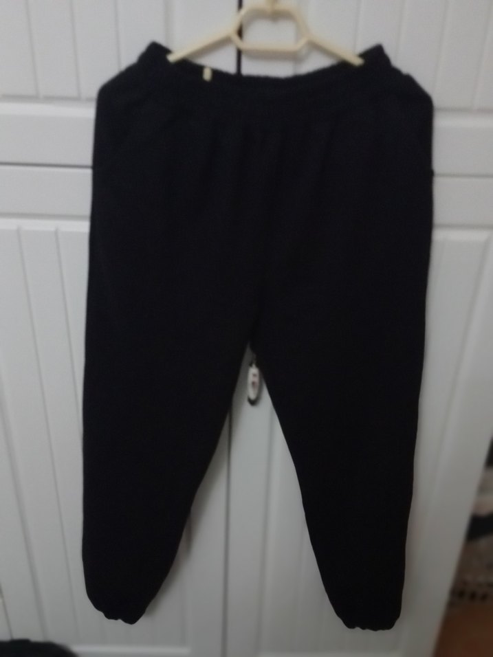 Siyah Rahat Kesim Kadın Kumaş Pantolon - Görsel 4