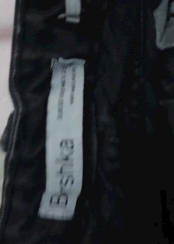 Kadın Siyah Kemerli Loose Fit Jean - Görsel 6