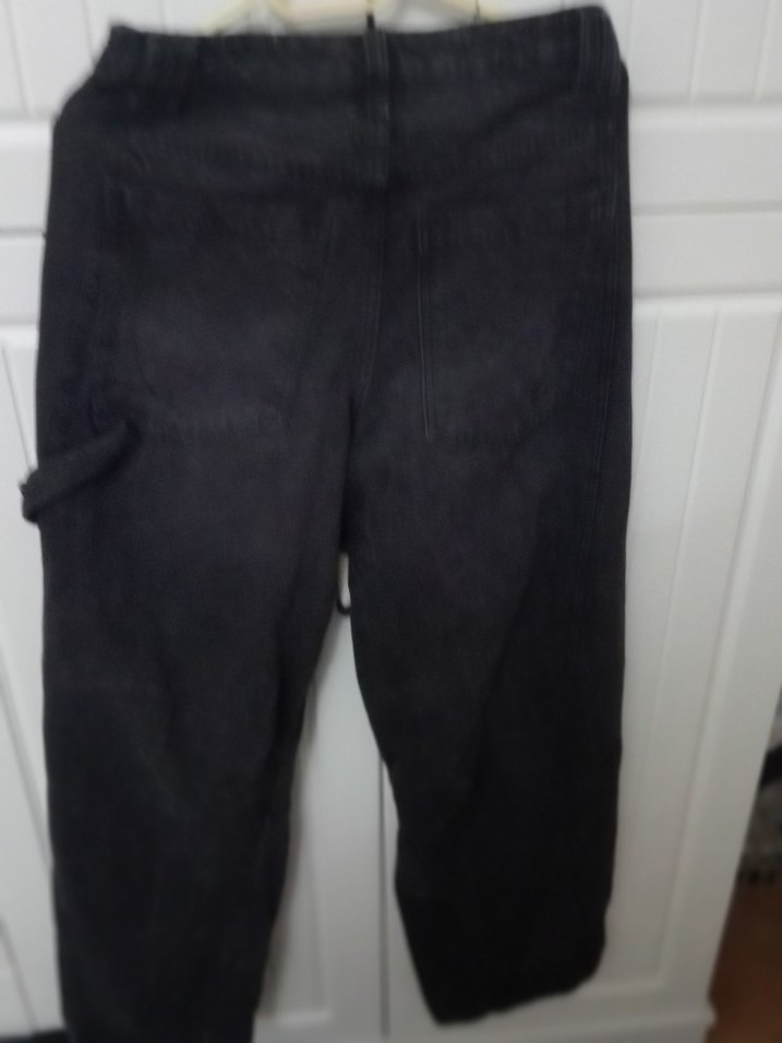 Kadın Siyah Kemerli Loose Fit Jean - Görsel 4