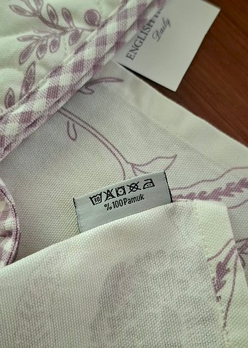 English Home Mor Desenli Mutfak Önlüğü ve Eldiven Takım - Görsel 6