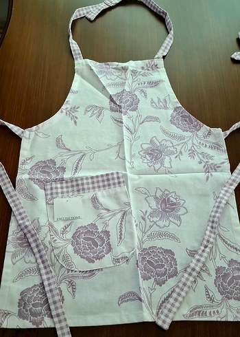 English Home Mor Desenli Mutfak Önlüğü ve Eldiven Takım - Görsel 2
