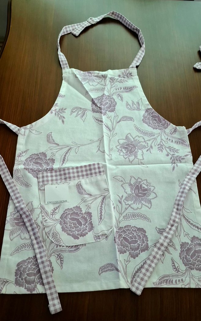English Home Mor Desenli Mutfak Önlüğü ve Eldiven Takım - Görsel 2