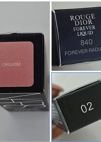 Dior Ruj, NARS Allık, KIKO Kaş Kalemi boş kutuları - Görsel 2