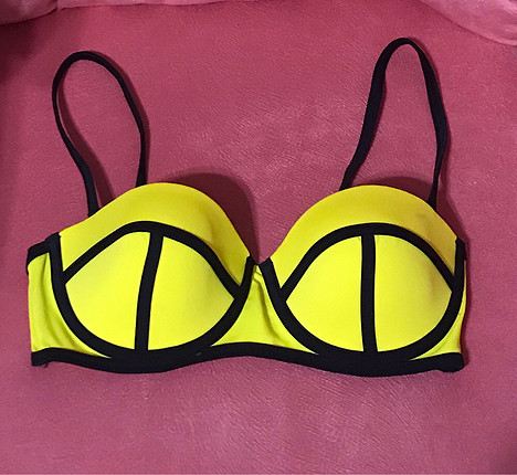 Penti neon sarısı bikini üstü 