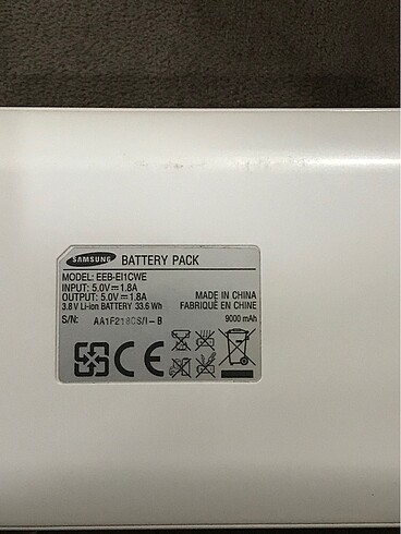 Beden Renk Samsung 9000 mAh powerbank