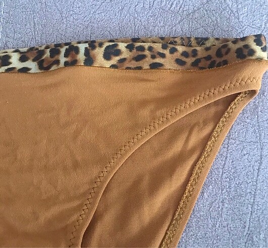 s Beden camel Renk Reflections leopar desenli slip külot