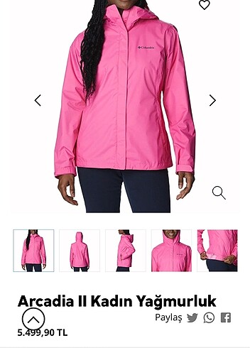 Columbia xs orjinal yağmurluk