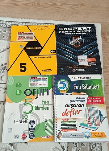 5.sınıf fen bilimleri yardımcı ders kitapları.