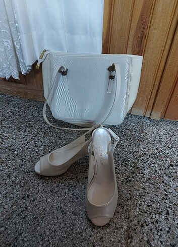 38 Beden beyaz Renk Çanta &ayakkabı