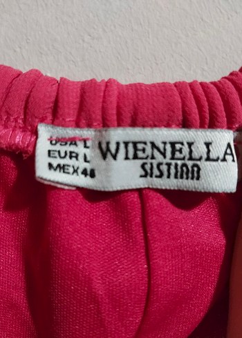 m Beden pembe Renk Pembe Midi Straplez Fırfırlı Elbise